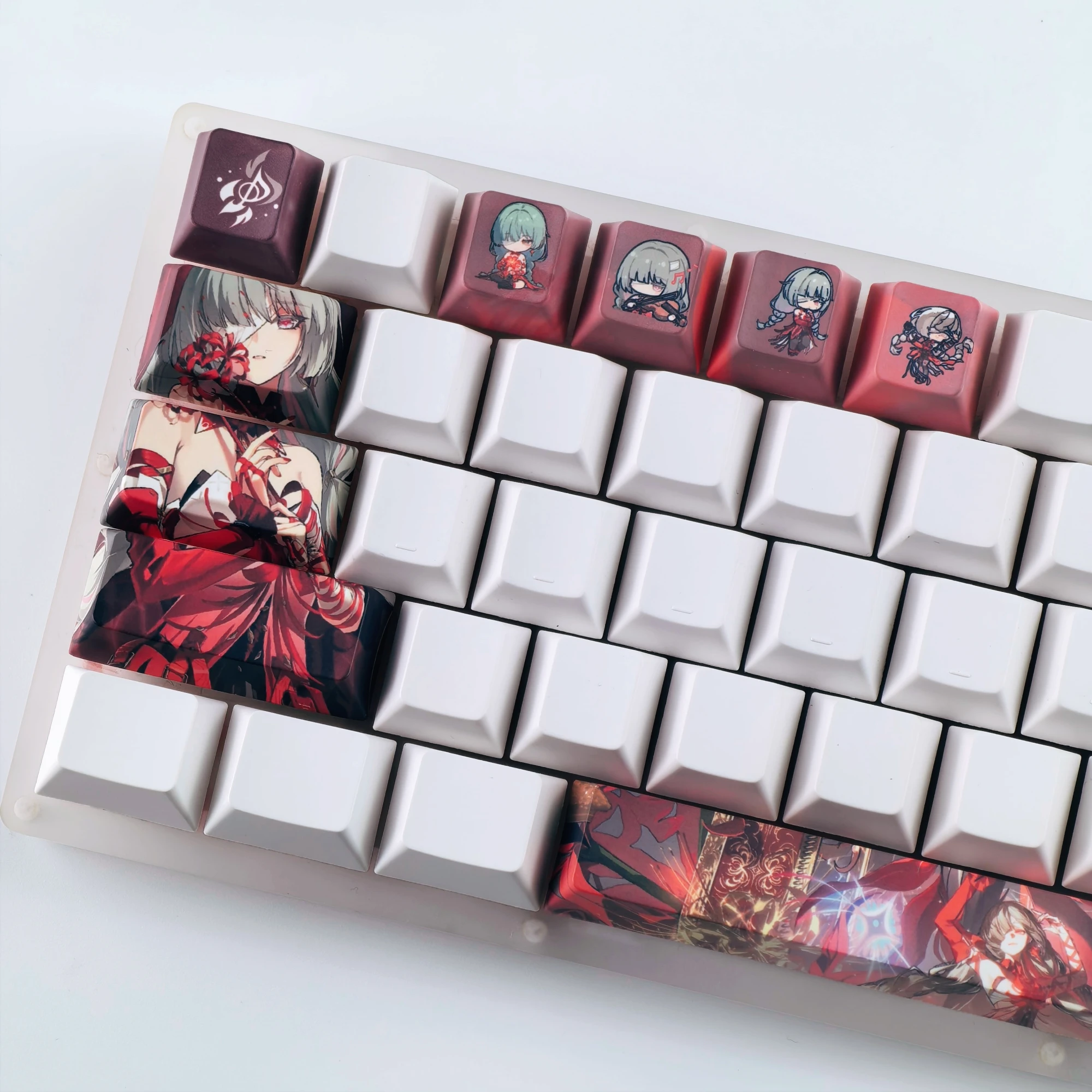 MAIMOOO Phrolova Keycap 12Keys Cherry Profile PBT Custom Wuthering Waves Anime Game Supplement Keycaps for Mechanical Keyboard