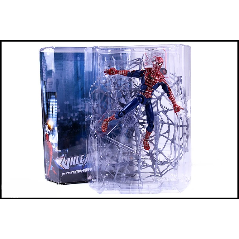 spider-man-2-statue-transparente-mobile-figurine-d'action-de-bureau-modele-d'anime-a-collectionner-jouets-figurines-cadeau