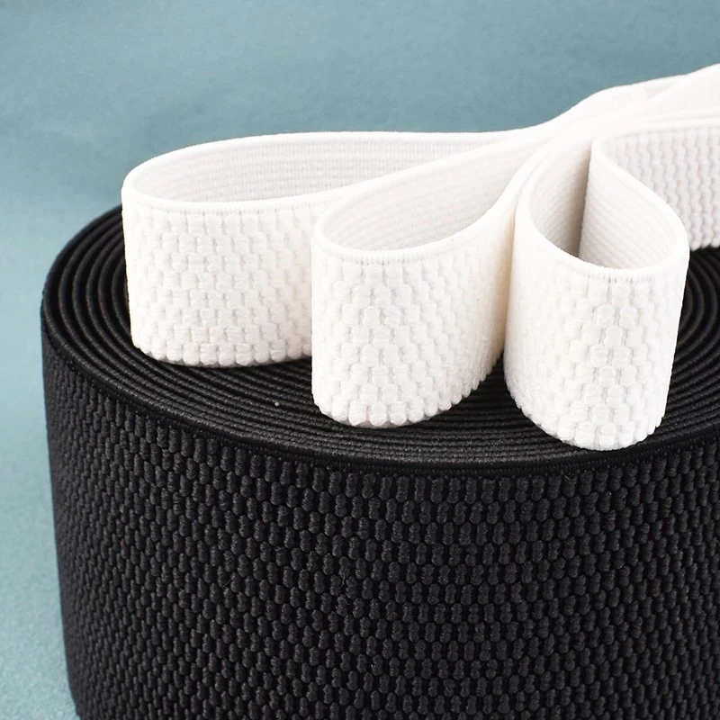 2/5M 25-100mm Black White Elastic Bands Clothes Abdomen Sewing Rubber Band Apparel Girdle Belt Stretch Tape Bais DIY Material