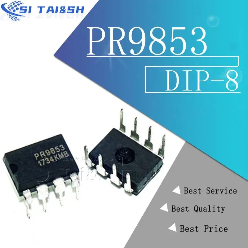 

10PCS PR9853 9853 Black plastic protective case For DIP-8
