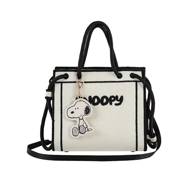 Snoopy portable canvas handbag women shoulder bag summer all-match 2022 new fashion girl tote bag messenger bag