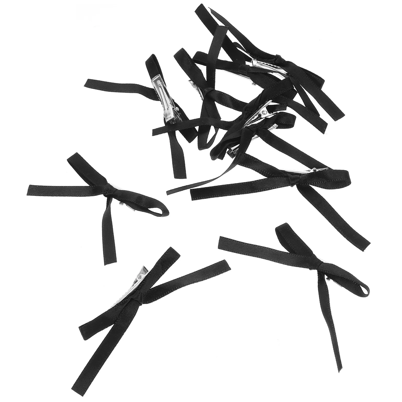 10 قطع من مشابك شعر على شكل فيونكة للفتيات، أقواس زخرفية لطيفة، مادة آمنة تدوم طويلاً، لون كلاسيكي، إكسسوارات حفلات أعياد الميلاد