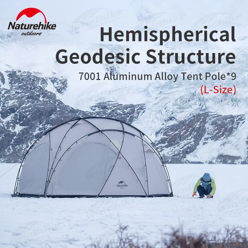 

Naturehike ARIES Semi-Geodesic Dome Tent with Snow Skirt 4 Season 5-8 Persons Outdoor Camping Waterproof Professional Shepherd