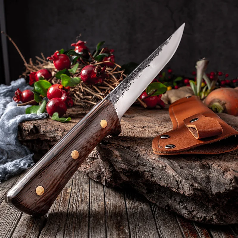 Forged Slaughter Boning Knife Special Knife for Pigs and Sheep Fish Manual Stainless Steel Meat Cutting Knife