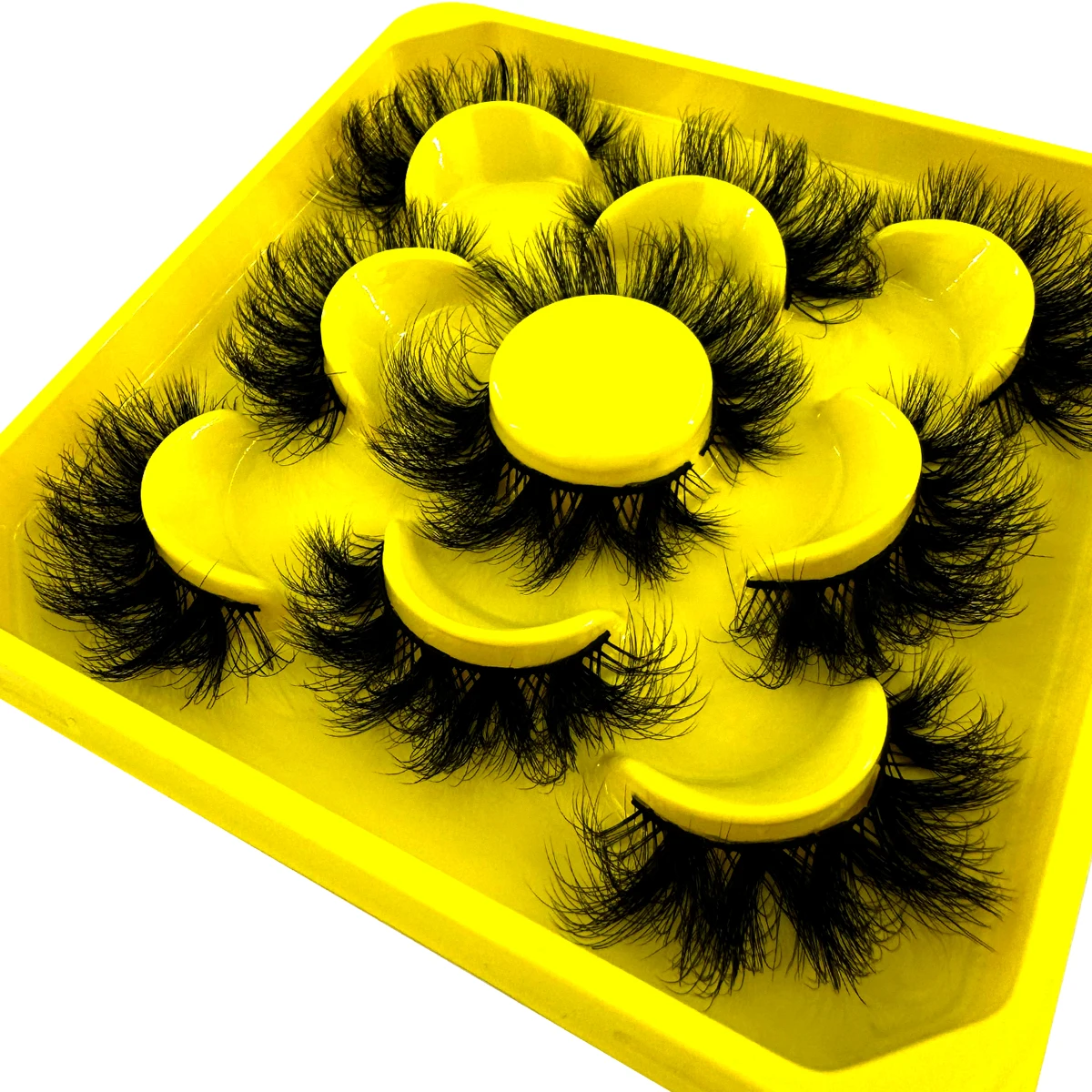 新しい 5 ペアのメイクアップソフトでふわふわ 3D ミンクつけまつげナチュラルつけまつげ