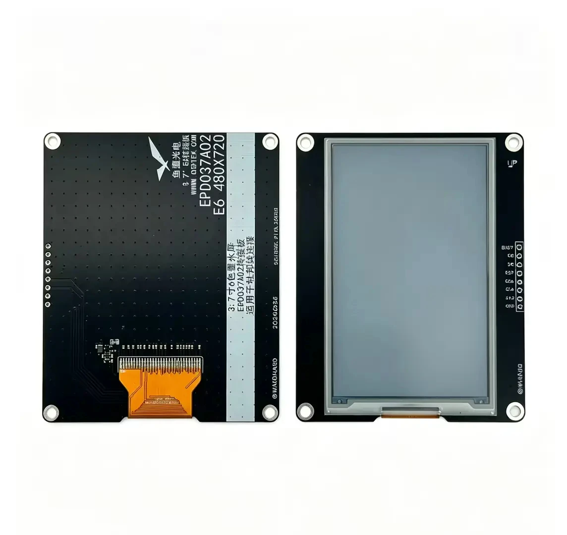 eink display 3.7-inch E6 color electronic paper with 6-color ink display, resolution 480x720. Open source on GitHub.