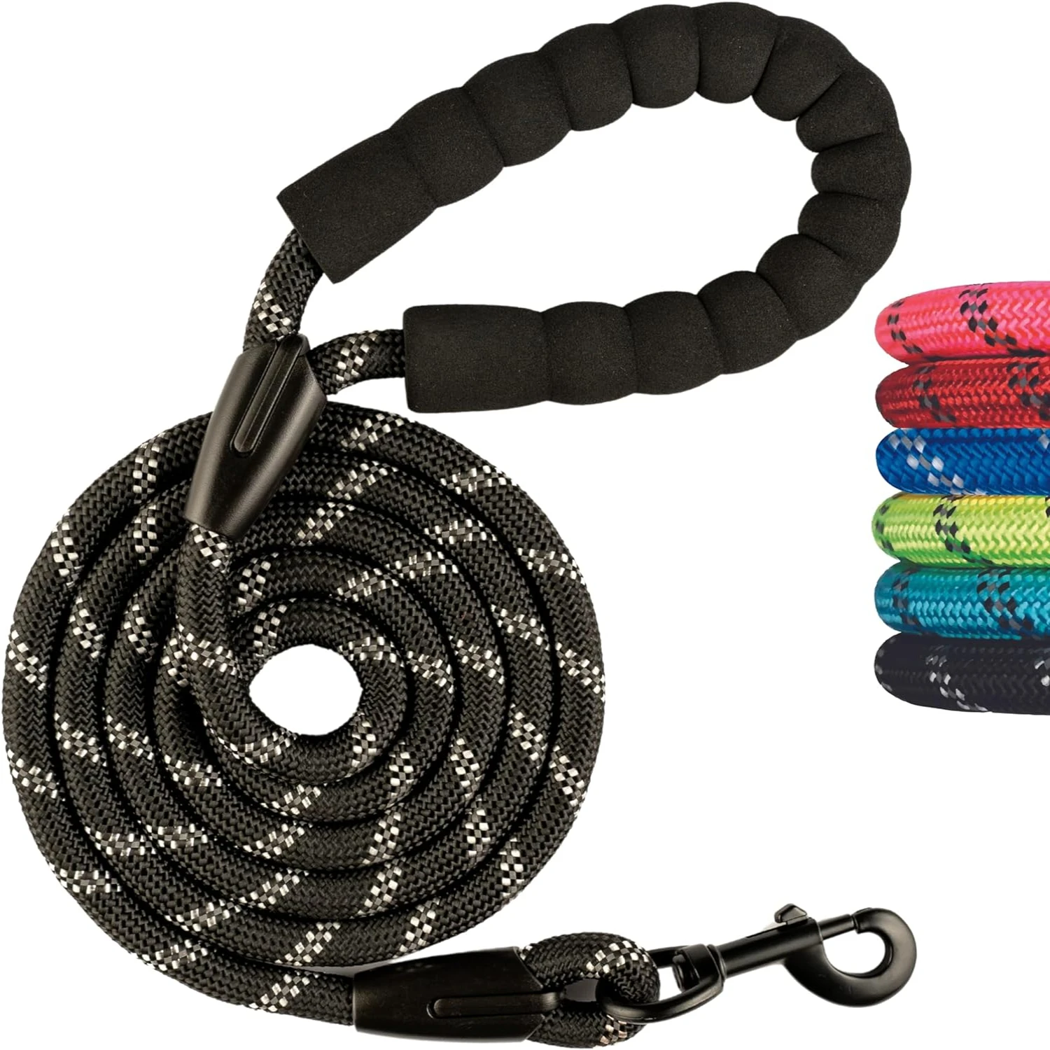 

High Quality Premium Reflective 6 FT Dog Leash - Durable and Comfortable for Small, Medium, and Large Breed Pets - Ideal for Nig