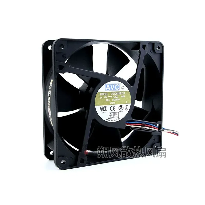 for AVC DD12038B12H 12cm 12038 Cooling Fan 110CFM Air Volume Supports PWM Temperature Control Speed Regulation