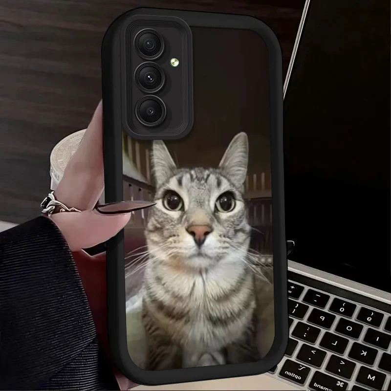 Trendy Cat Smoking Phone Case for Samsung Galaxy A54 A05 A05S A34 A24 A14 A53 A33 A23 A13 A52 A52S A32 A22 A12 A71 A51 A31 A50 - view 3