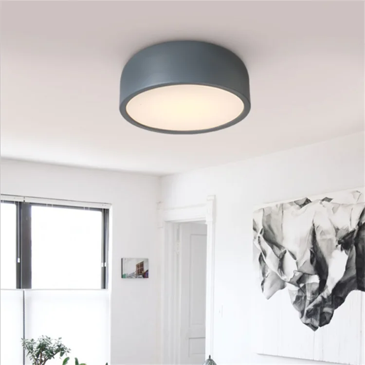Nordic minimalist modern designer living room bedroom study home macaron color LED ceiling light