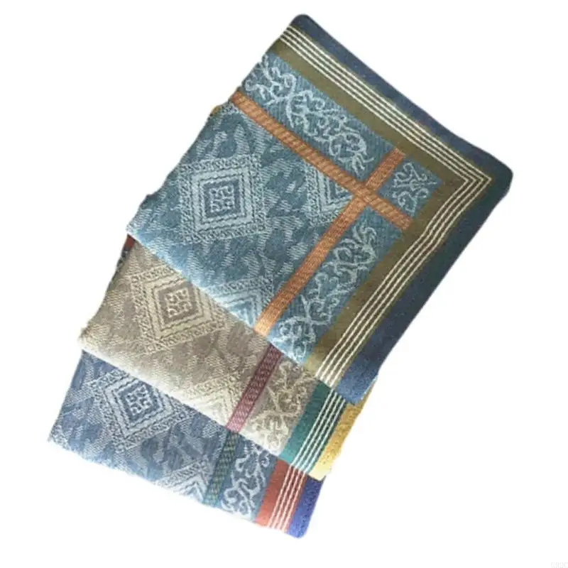 Pañuelos algodón G92C, pañuelo tejido elegante para hombre, pañuelo algodón