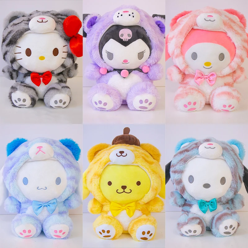 

20cm Kawaii Sanrio Hello Kitty Plush Anime Toys Kuromi Pillow Cartoon Plushie Doll Stuffed Mymelody Cinnamoroll Gift for Kid