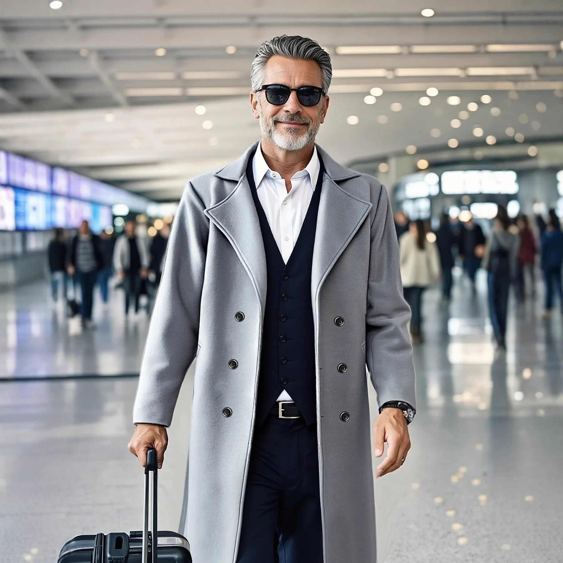 

Новая мужская двубортная шерстяная ветровка, деловая классическая универсальная куртка