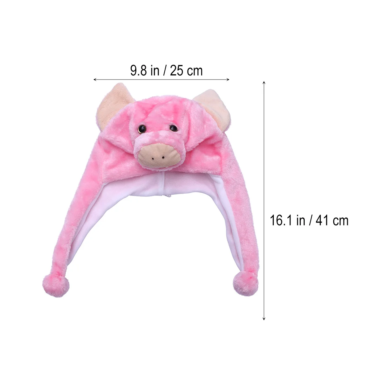 Ciepła zimowa czapka zwierzęca dla dorosłych i dzieci, elastyczne nauszniki z pomponami, akcesorium do kostiumu na Halloween.