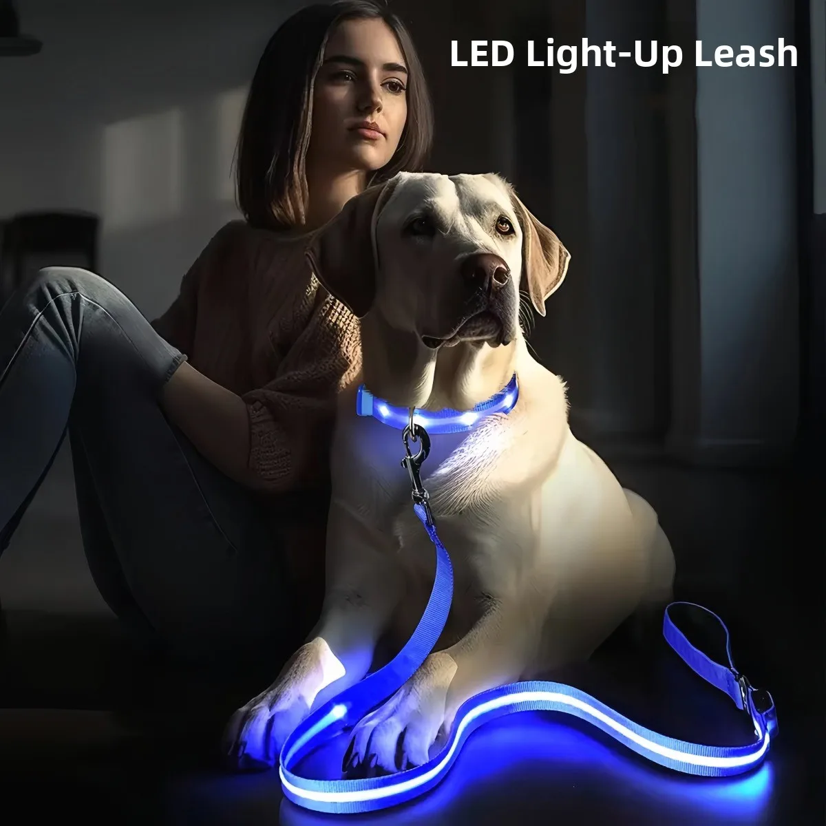 

Светящийся поводок для домашних животных со светодиодной подсветкой, неудлиняемый, для прогулок с собаками, товары для животных, снаряжение для прогулок на улице, поводок для собак