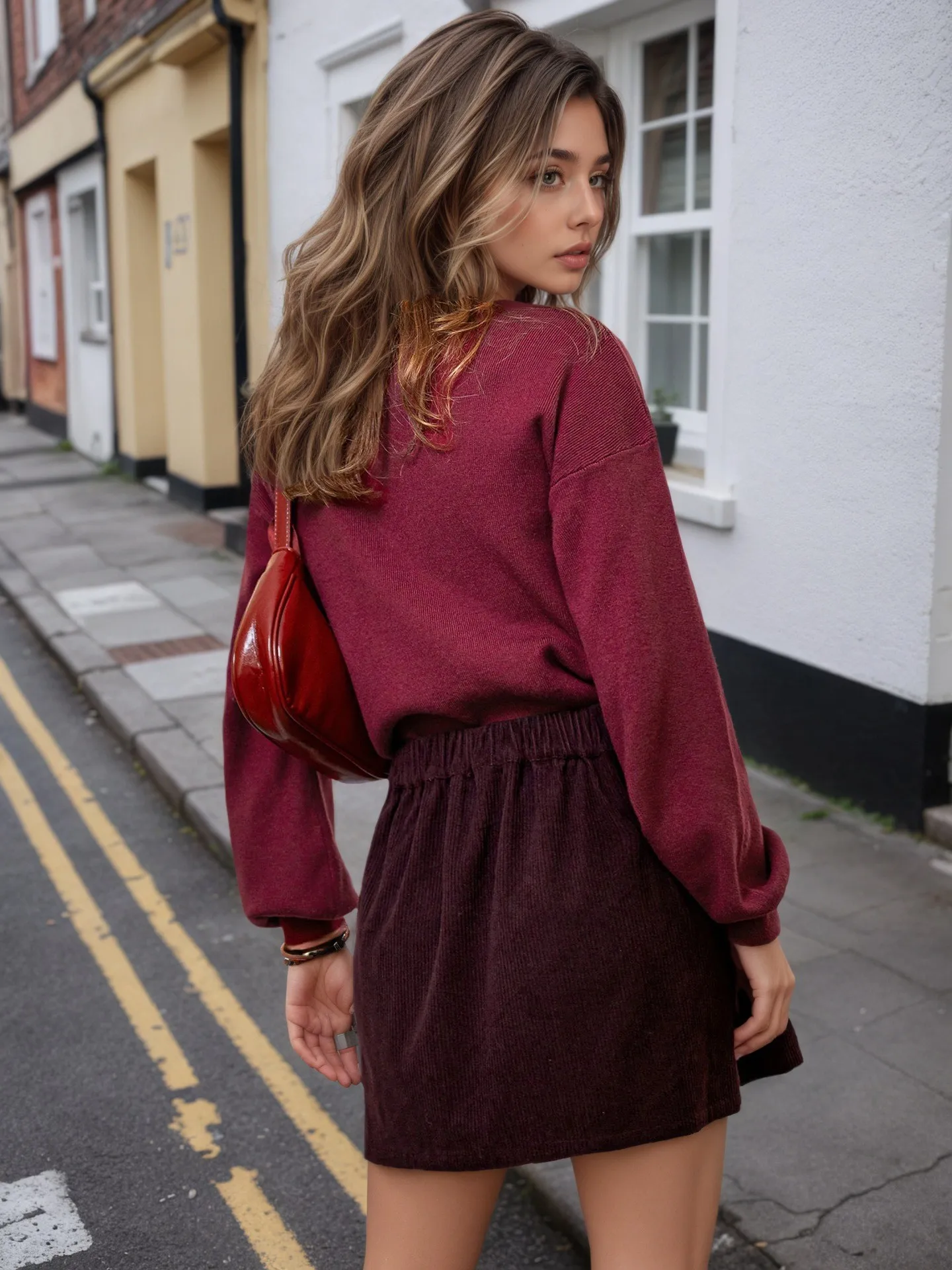 Autumn Winter Women's Clothing Slimming Metal Button Corduroy Midi Skirt Elegant Bodycon Skirts For Woman Vintage Solid Casual