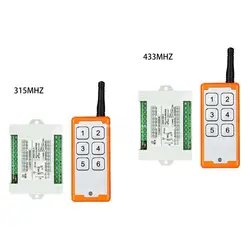 12V Remote Wireless RF Remote Control 6 Channel Module 433/315Mhz Transmitter Receiver New Dropship