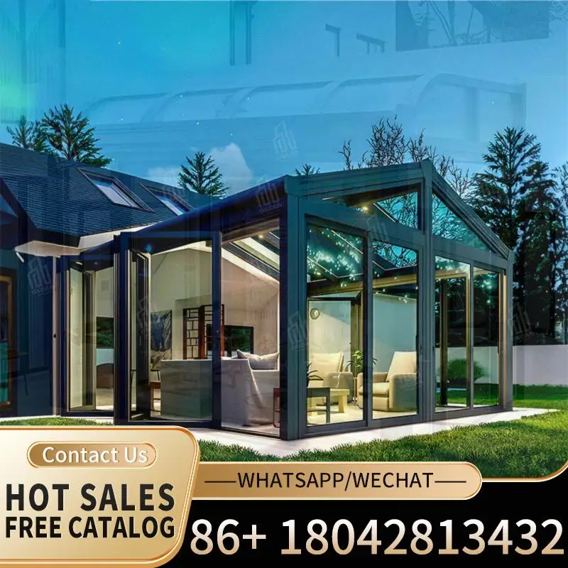 Summer Outdoor Tempered Glass Sunrooms for Garden and Patio Ideal for UK and US sunroom