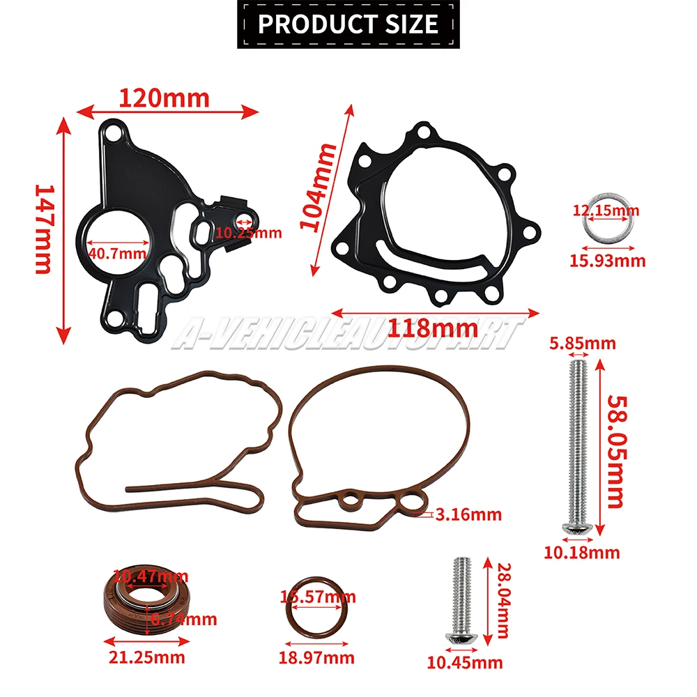 New 03G145209C 03G145209 For Audi A3 A4 A6 Seat Altea VW Golf Passat Skoda Engine Tandem Vacuum Pump Gasket Kits car accessories