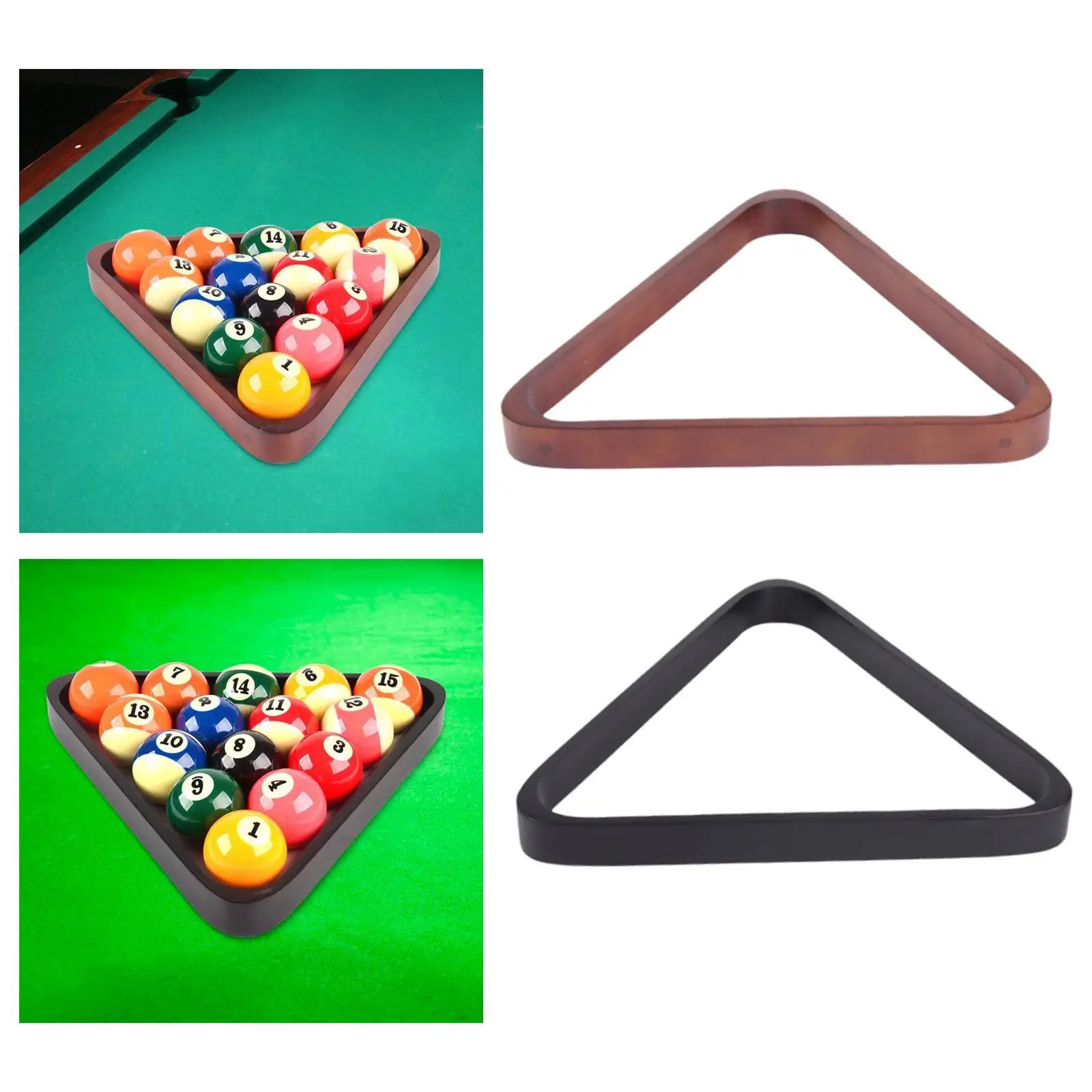 

Billiard Ball Positioning Frame Wooden Triangle Rack Pool Table Accessories Tool for Billiards Game Room