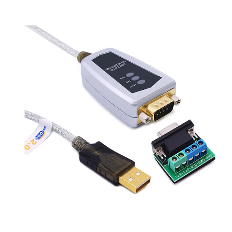 2X USB 2,0 a RS485 RS422 Cable adaptador convertidor serie para Chip FTDI Windows 10 8 7-Y18A