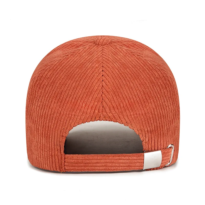 FS Luxury Corduroy Cap For Men Brand Letter Embroidery Women Baseball Hats Brown Orange Streetwear Snapback Caps Casquette Homme view 4