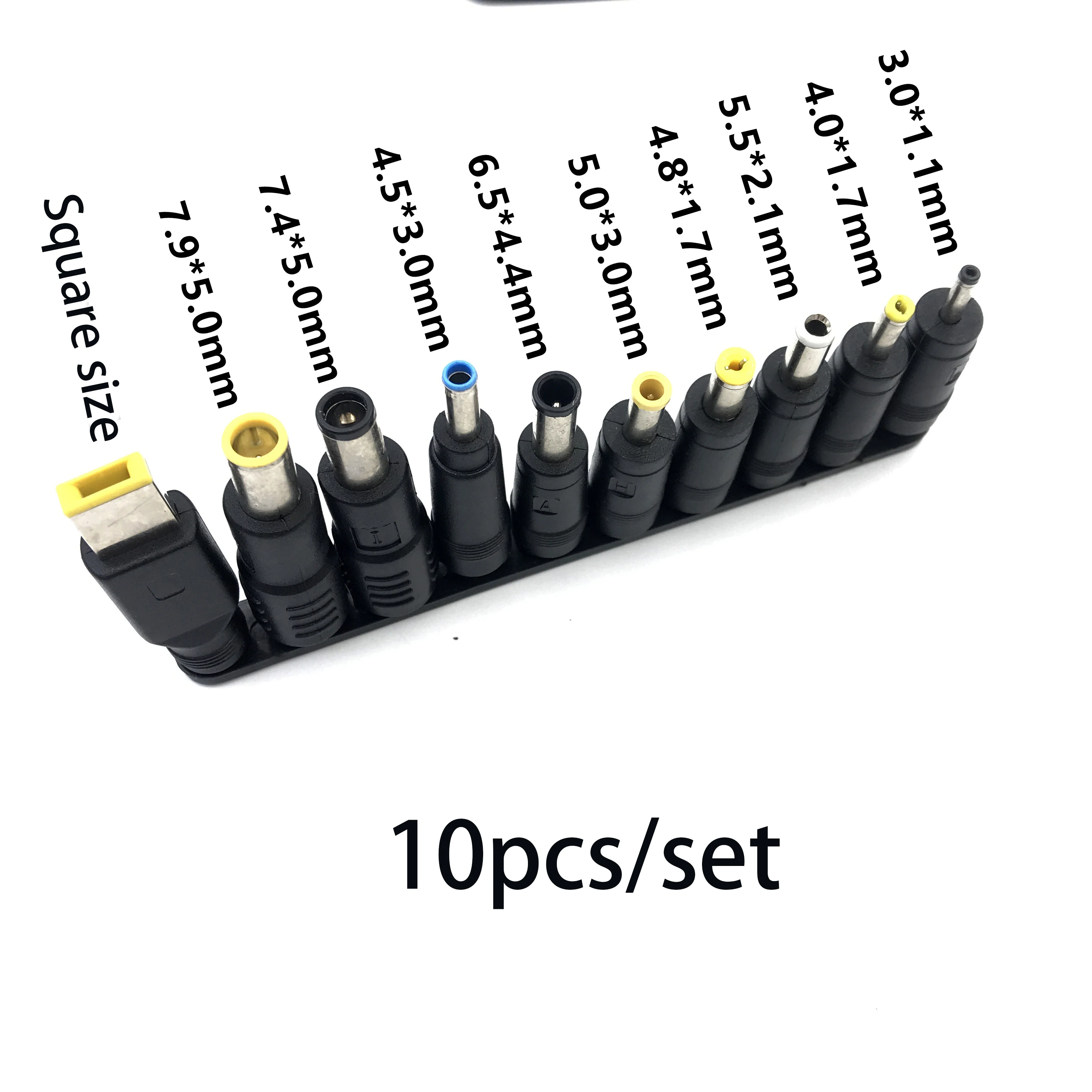 Universal stecker Gleichstrom 5,5x2,1mm 2,5mm Gleichstrom-Ladegerät zum Anschließen des Netzteils für Notebook-Laptops mit quadratischer Größe