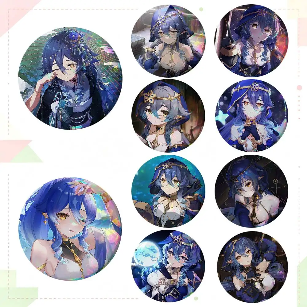Layla Anime Game Genshin Impact Round Badges Can Be Used To Decorate Clothes And Backpack Pins