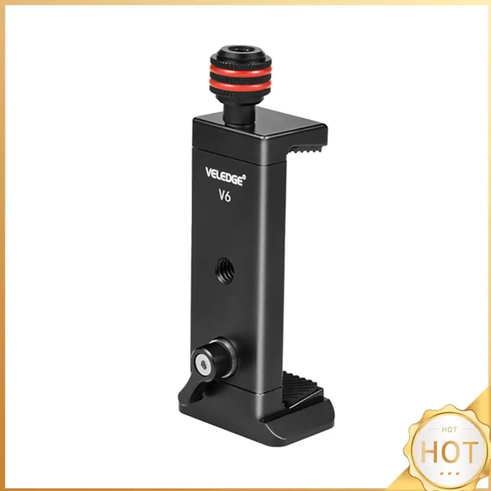 

Metal Tripod Phone Mount Adjustable Cell Phone Stand Holder with Arca QR Base Smartphone Tripod Adapter for Video Live Streaming