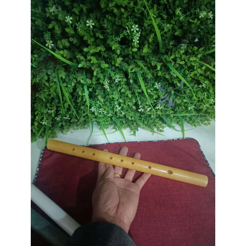 White Jade Jade Flute Yellow Jade Emerald Flute Xiao Performance Vintage Jade Musical Instrument Craft Gift