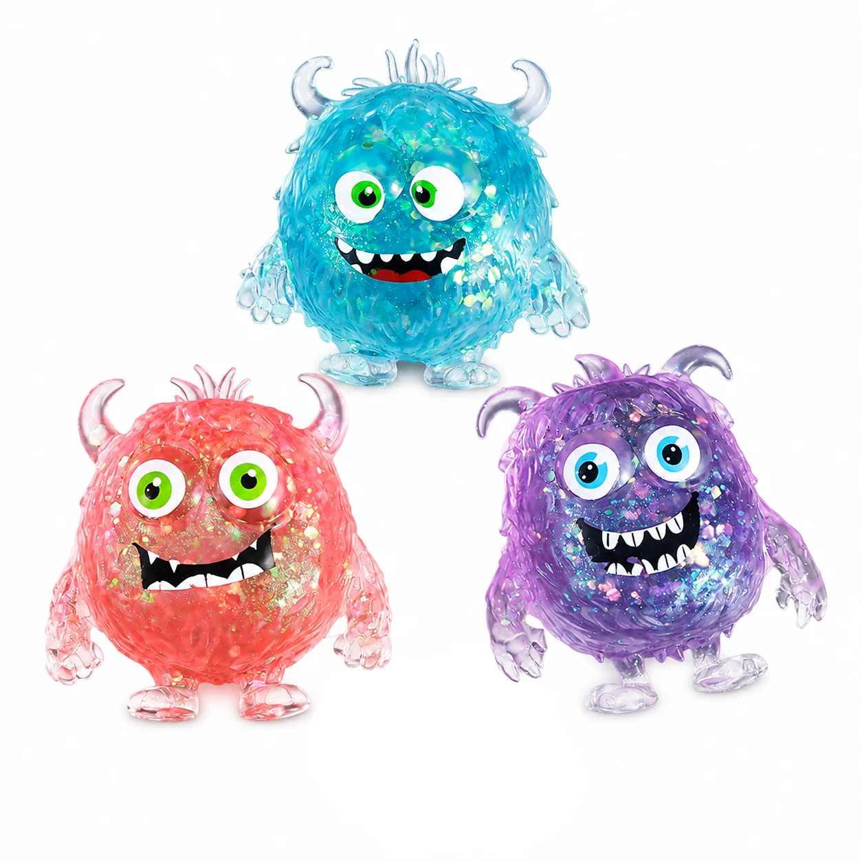 Maltose Monster Squishy Toy Cute Glitter Squeeze Stress Relief Sensory Fidget Toy Soft Sticky Squeeze Toy for Kids Adults Gift