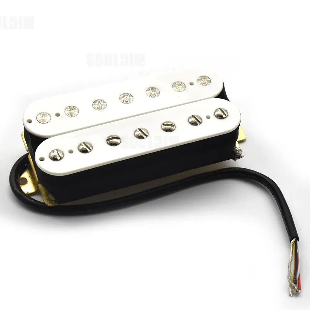 7 String Electric Guitar Humbucker Dual Coil Pickup Coil Spliting Pickup for LP Guitar Parts Black White