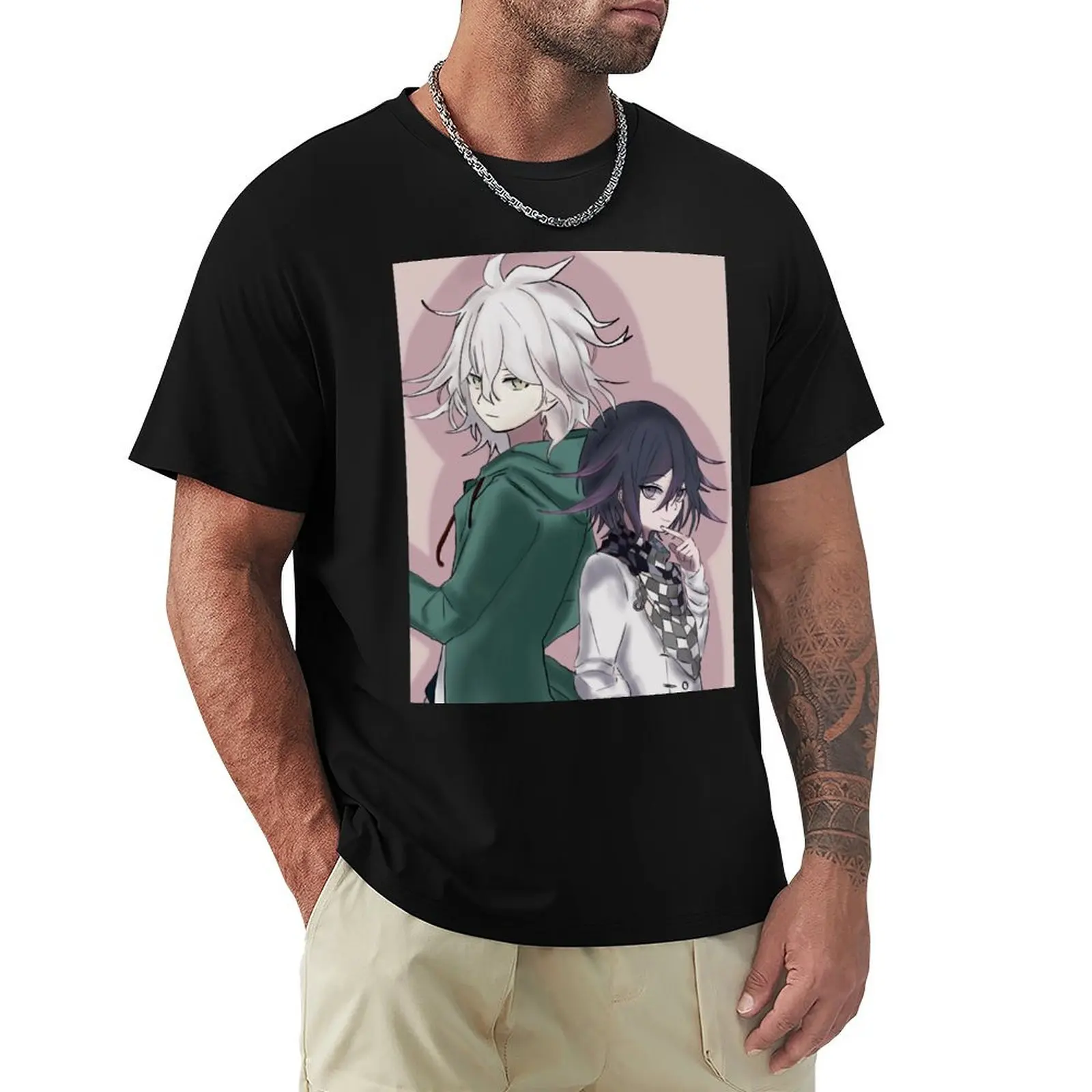 

Komaeda Nagito and Kokichi T-Shirt customs design your own cotton man t-shirts Men's t shirts