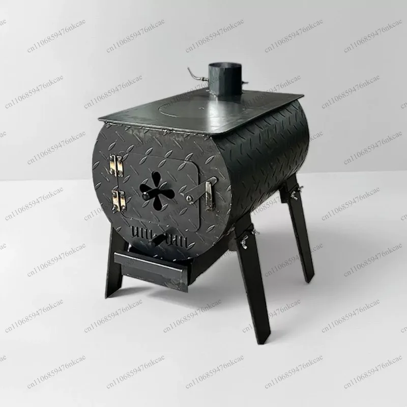 Dual Wood Coal Burning Stove Thickened Heating Furnace Indoor Outdoor Rural Winter Heater