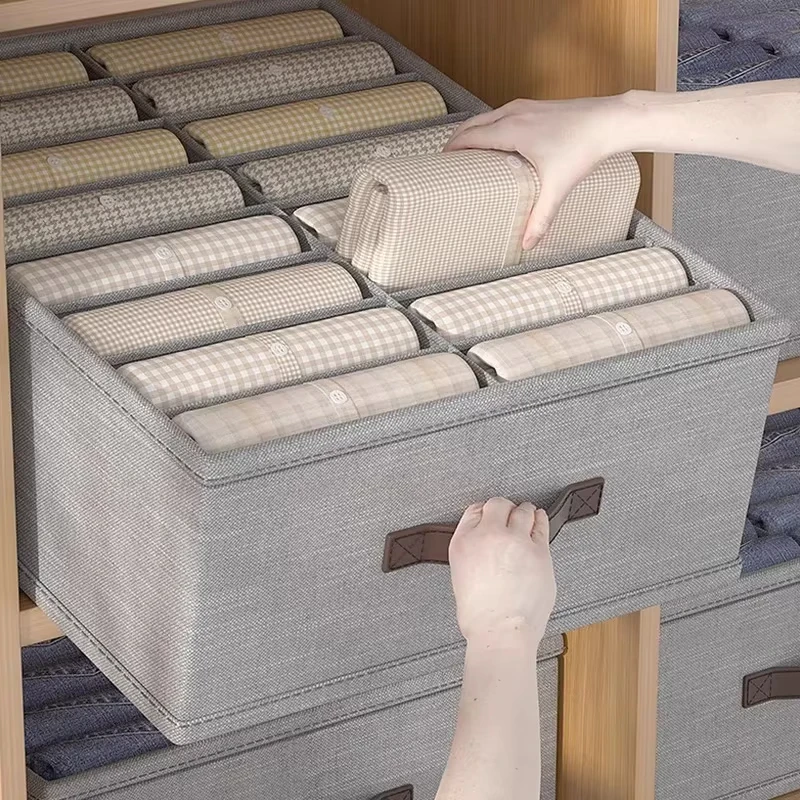خزانة الملابس التخزين المنظم ملابس داخلية قابلة للطي الجوارب صندوق تخزين قسم الأدراج منظمة منزلية متعددة الوظائف