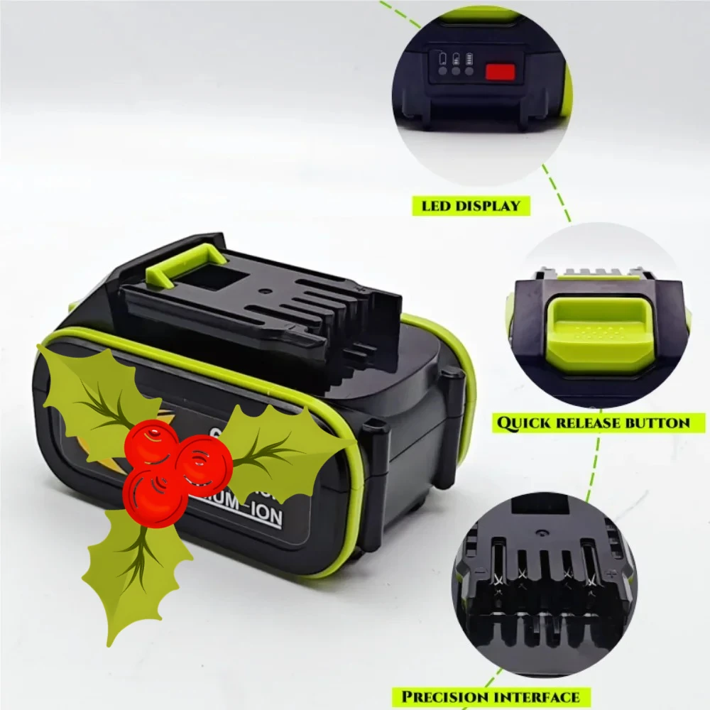 

Worx WA3016 WA3023 18V/20V Power tool battery 6000MAH WA3054 WA3027 WA3406 WU279