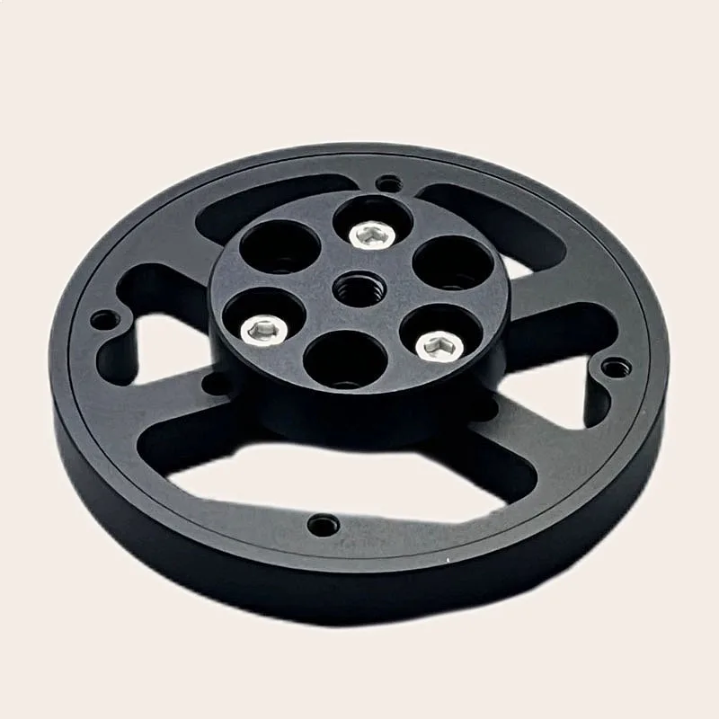 Optical Equatorial Mount Adapter Plate Black Silver for EQ3 EQ5 3/8 Tripod