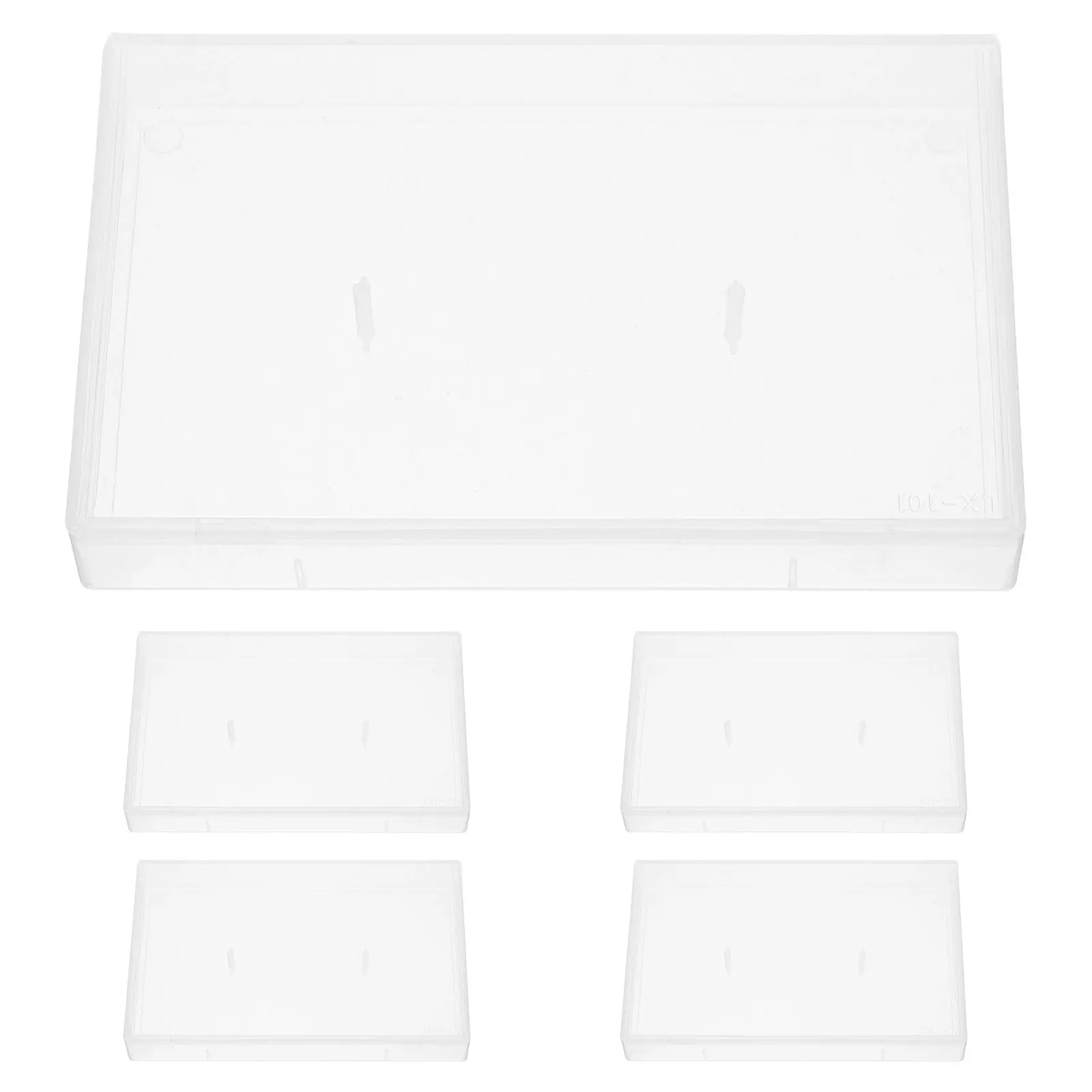 

5 Pcs Tape Cassette Holder Protector Transparent Pp Frame Display Case
