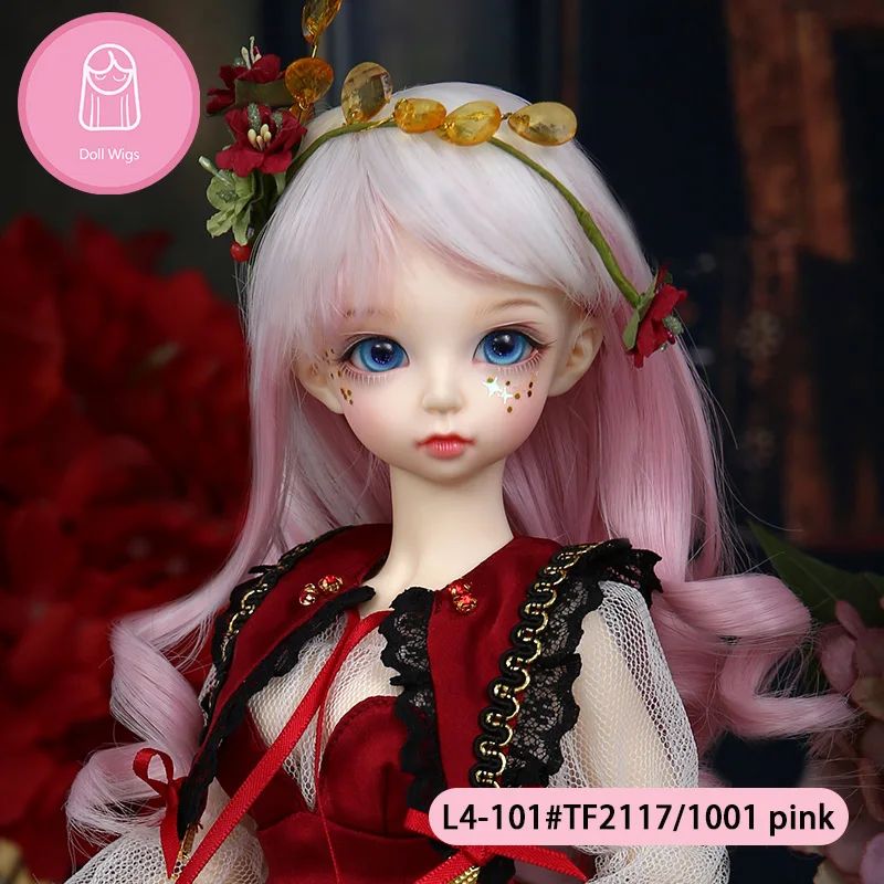 Wig For Doll BJD Wig size 18-19cm 1/4 7-8 inch high-temperature Natural wig long hair bjd sd doll Wigs MNF Doll Accessories