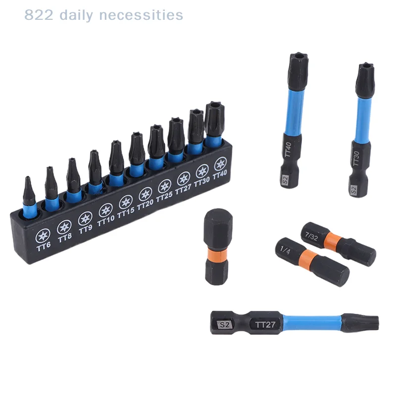 

21/10PCS Star Impact Drill Bit Set S2 Steel Hex Head Shank Magnetic Screwdriver Driver Bits Holder Wrench Electric Drill Tools