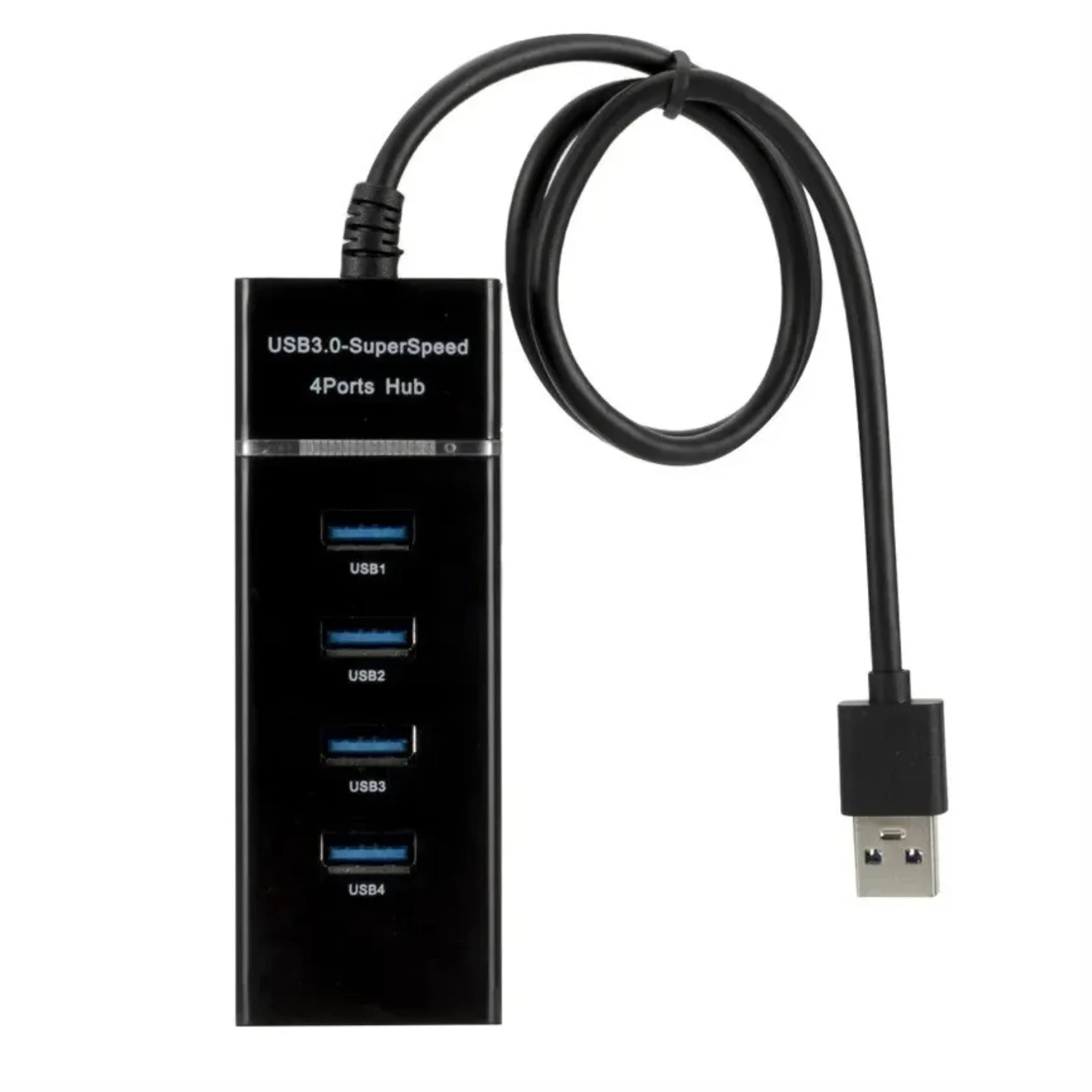 Fast Speed USB Hub Extender 2.0 3.0 - 4 Port Adapter for Power and Data Transfer - Compact 4 In 1 Docking Station with USB Cable