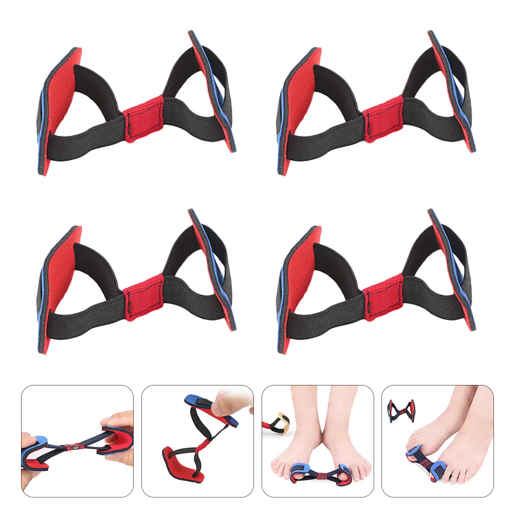

4Pcs Hallux Valgus Correct Belt Big Toe Straps Toe Exercise Band Thumb Straightener Foot Care Hallux Valgus Correct Belt