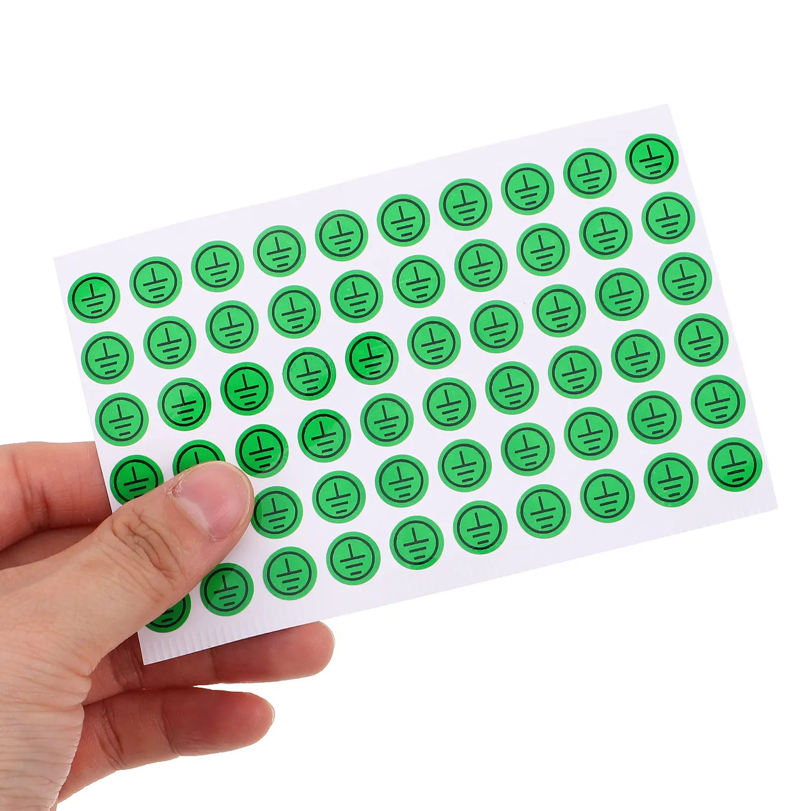 

10Pcs Ground Wire Identification Stickers Bright Color Electrical Safety Warning Labels Peel Stick for Industrial Factories