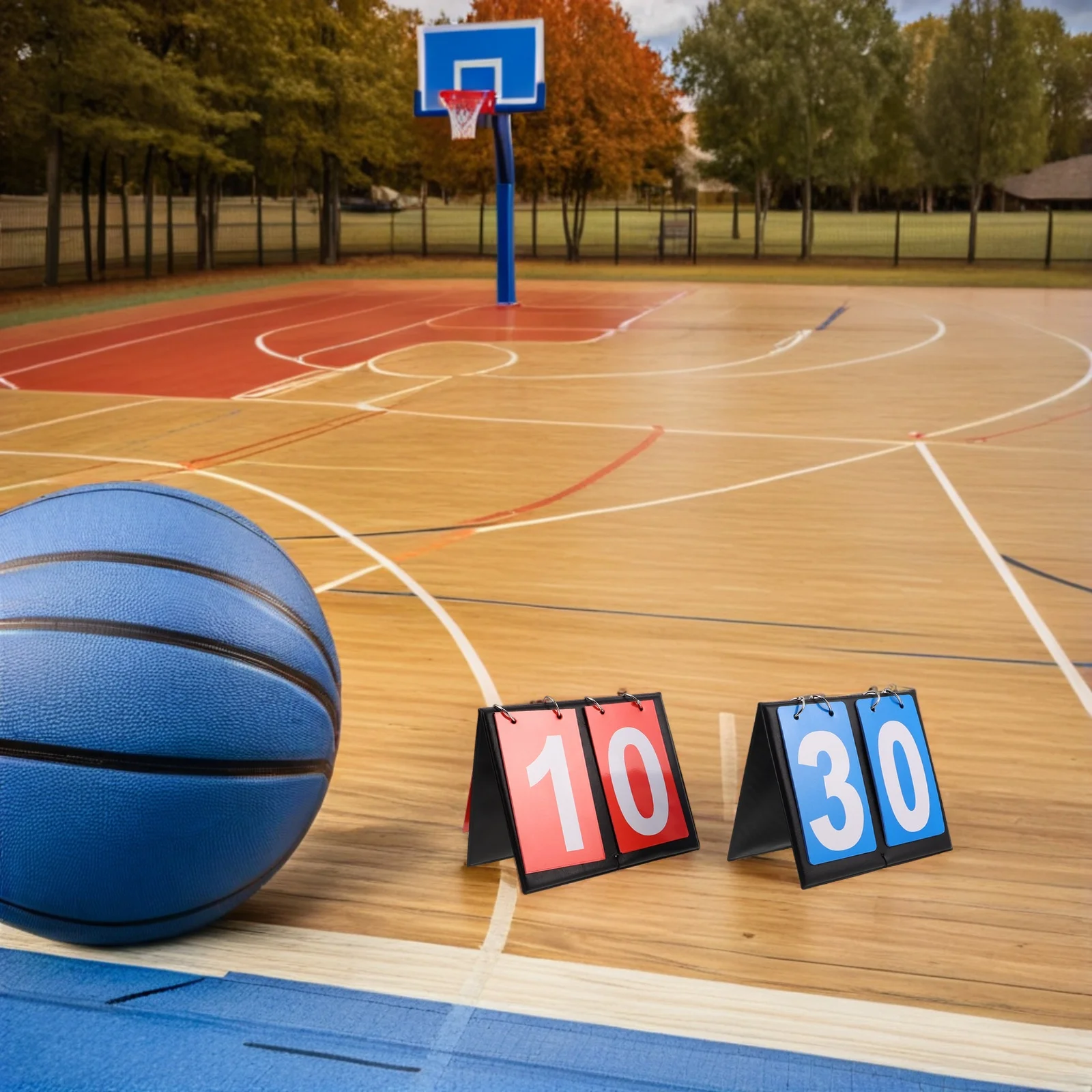 

2Pcs Basketball Scorekeeper Flipper Double Sided Display Countdown Timer Durable Easy to Use for Competitions Flip Score Keeper