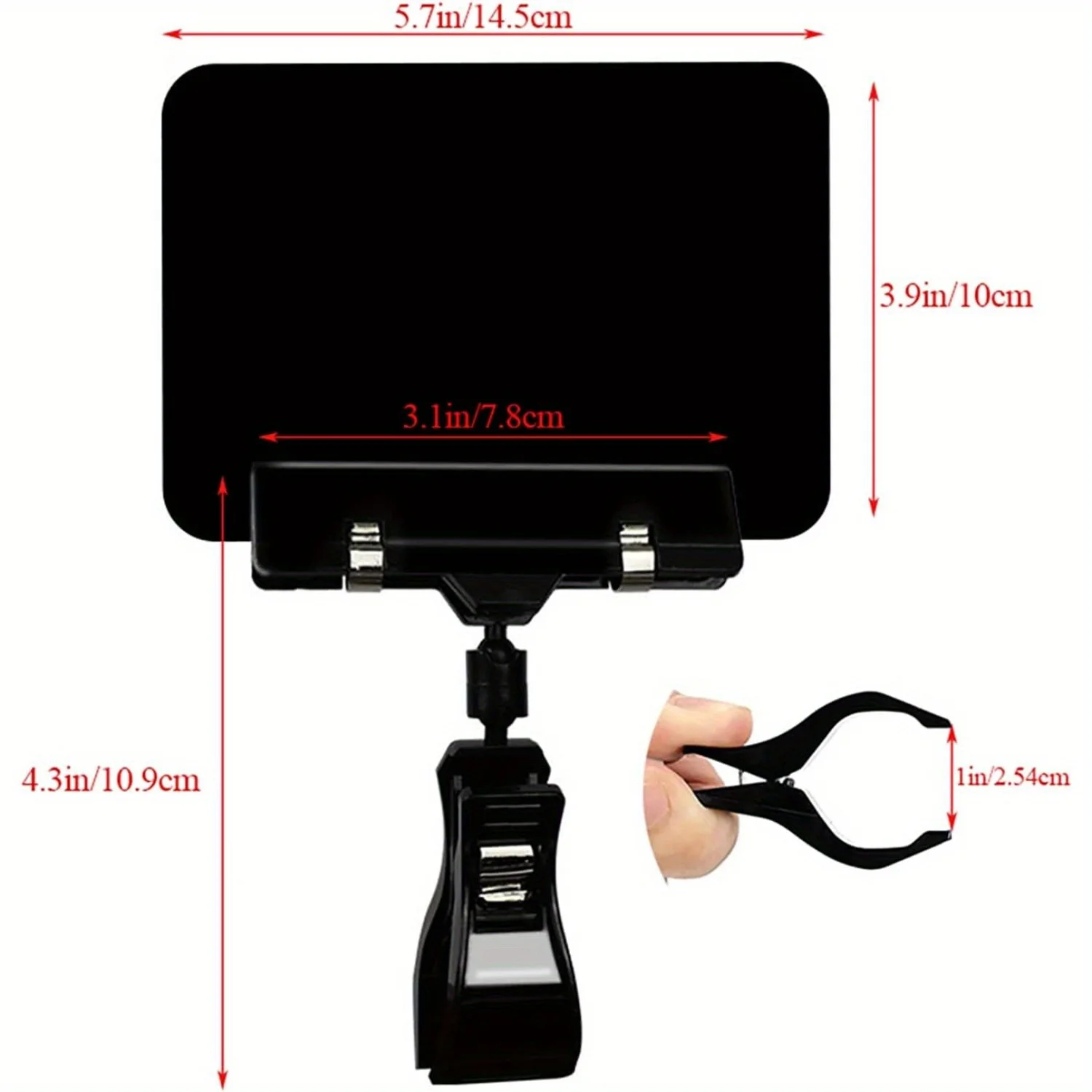 Mini Plastic Chalkboard Sign with Clip, Erasable Blackboard Price Tags for Supermarket Retail Store Clothing Rack Merchandise Sh
