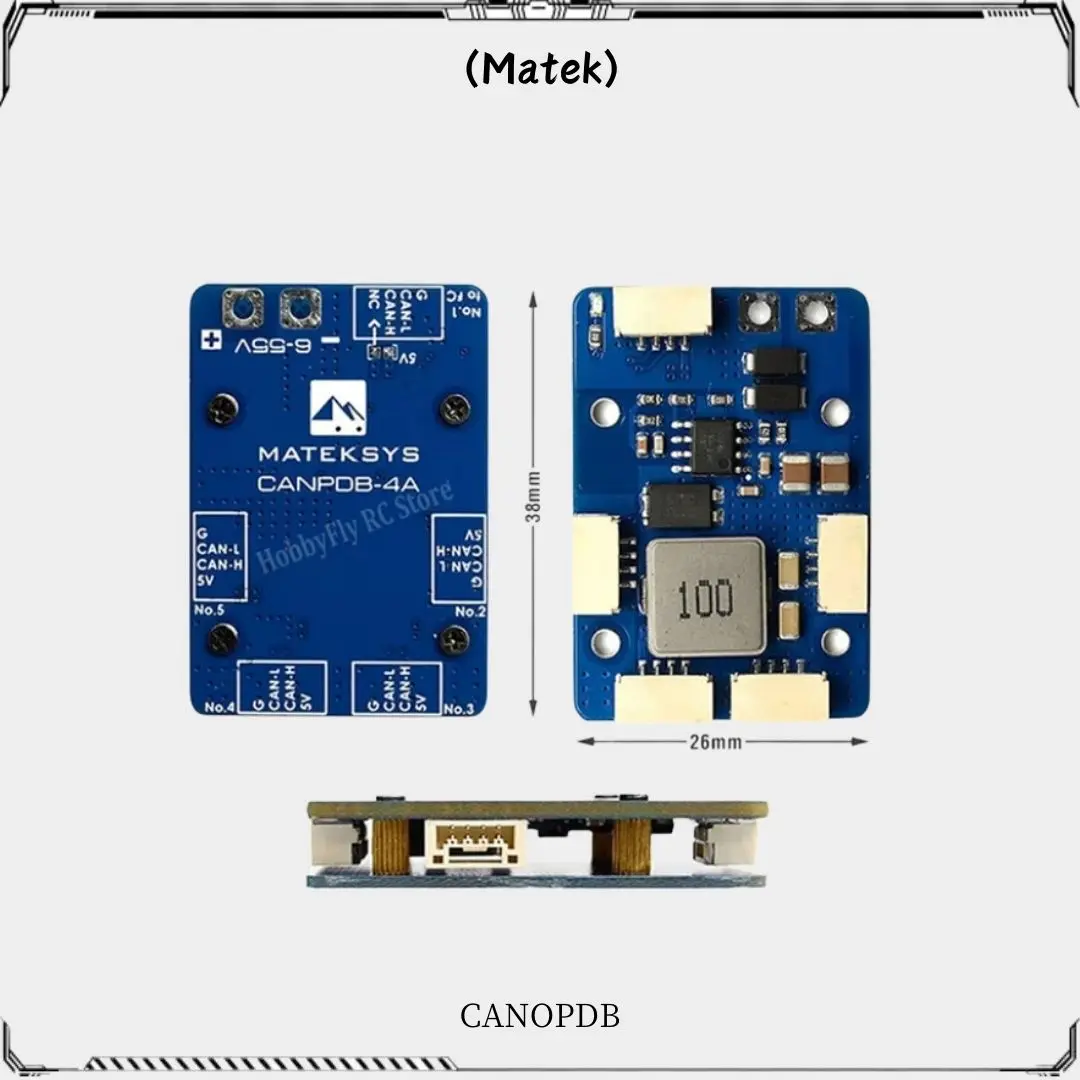 MATEKSYS MATEK CANPDB RC FPV 드론 부품용 CAN PDB, BEC 및 JST-GH 스플리터, 6V ~ 55V, 2-12S, W/ 4A