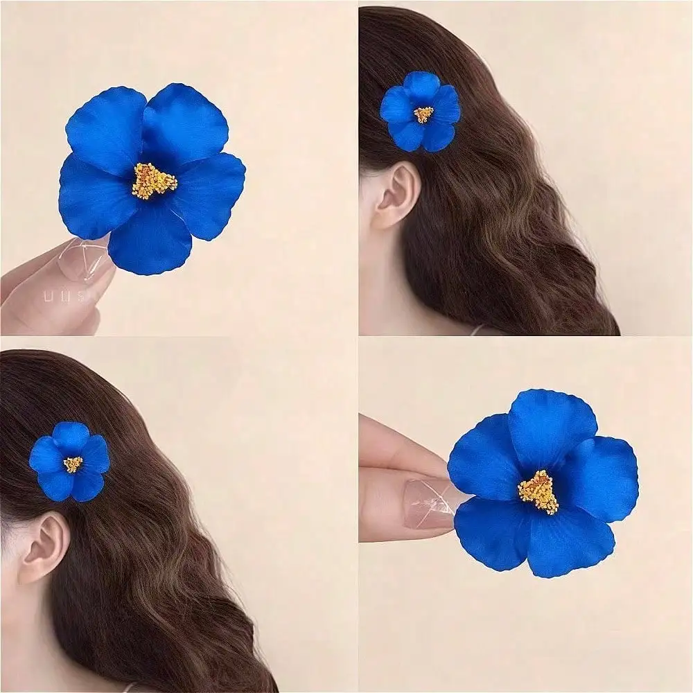 1Pc New charming Gesang flower simulation Fuso flower hairpin design sense bangs clip versatile side clip sweet headgear women - Detail 1