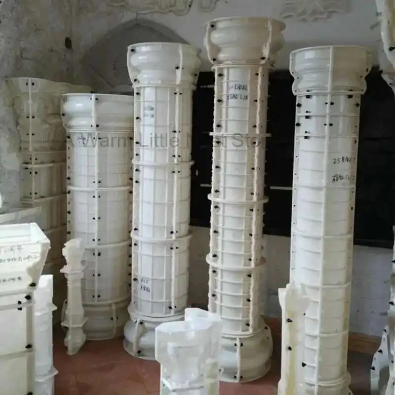 

European Villa Building Exterior Wall Decoration Mold Roman Column Mold Cylindrical Smooth Column Model Round Concrete Column Z
