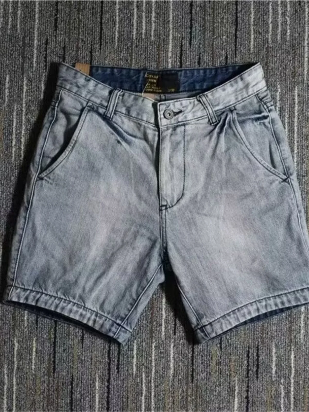 

Ретро джинсовые шорты для мужчин, длиной 3/4, летние, новые, модные, приталенные, прямого кроя, со средней посадкой, джинсовые шорты