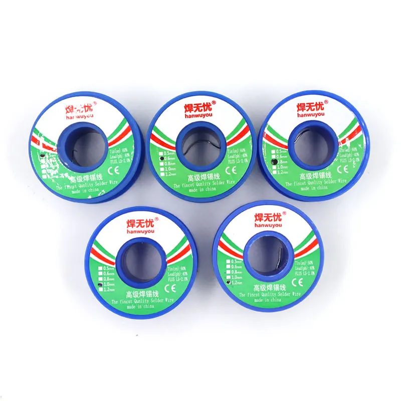 1 قطعة 60/40 لحام سلك الصنوبري الأساسية القصدير لحام سلك لحام لحام الجريان 1.5-2.0% سلك الحديد بكرة 50 جرام قطر 0.5 0.6 0.8 1 1.2 مللي متر #4